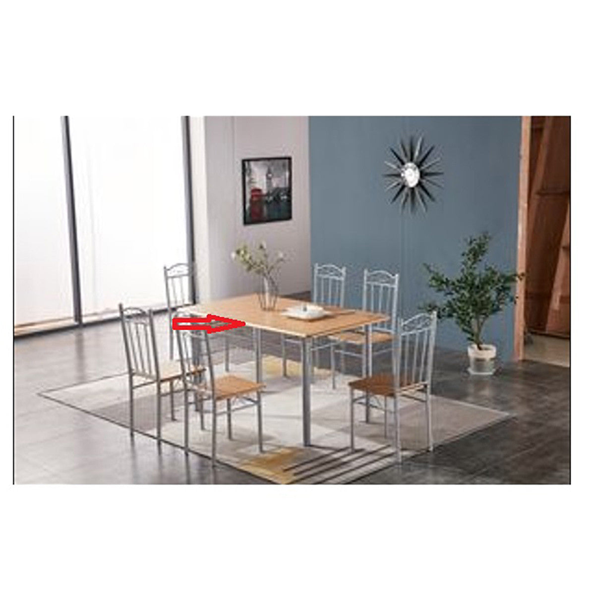 Zz-tavolo completo x set tavolo c/6 sedie(140x80) legno chiaro
