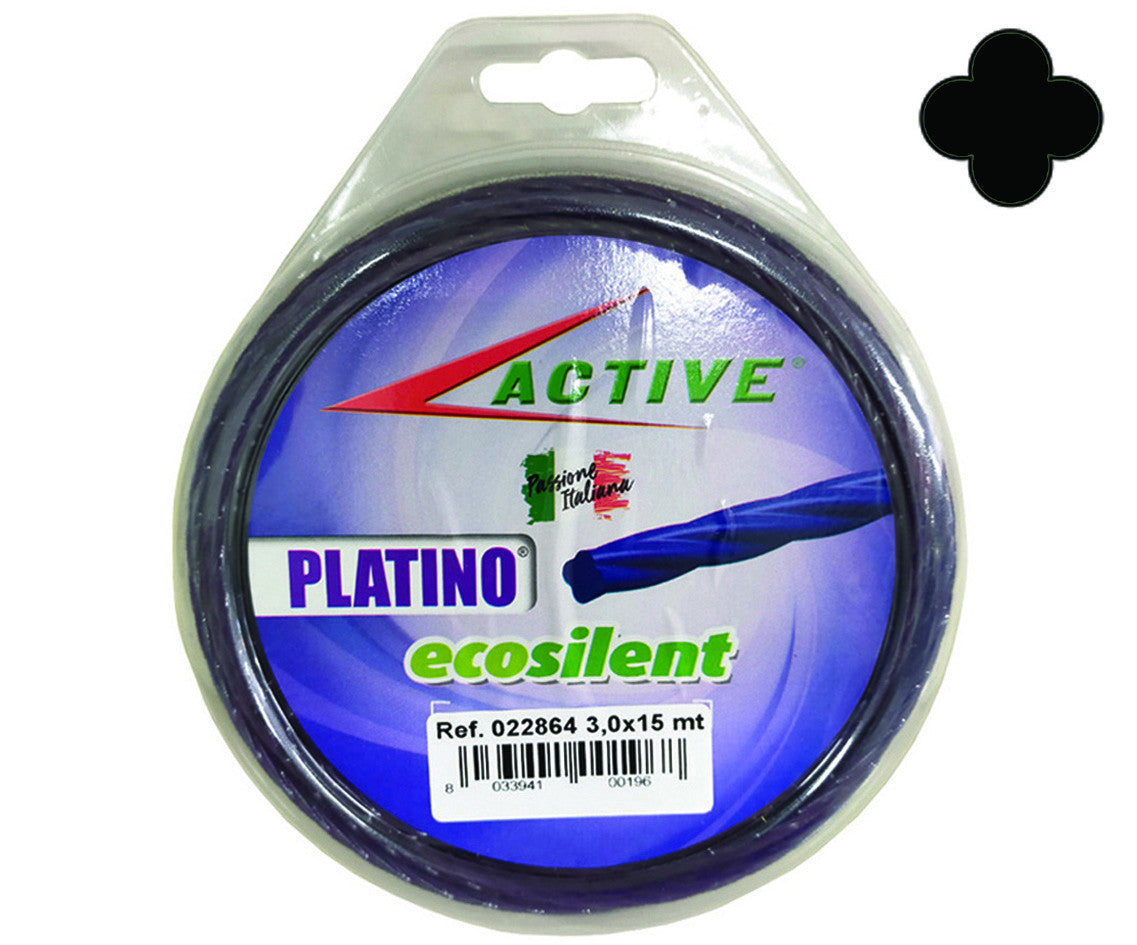Filo nylon platino ecosilent elicoidale viola  per decespugliatori ACTIVE
