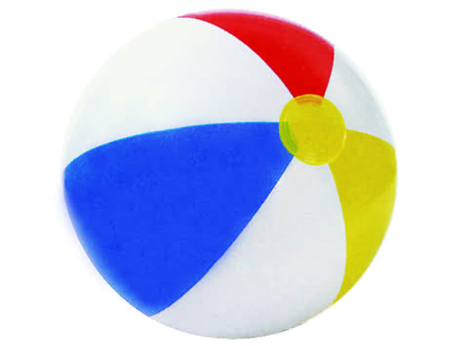 Pallone gonfiabile glossy a spicchi colorati +3 anni - ø cm.51 - peso kg.0,08 (59020) INTEX