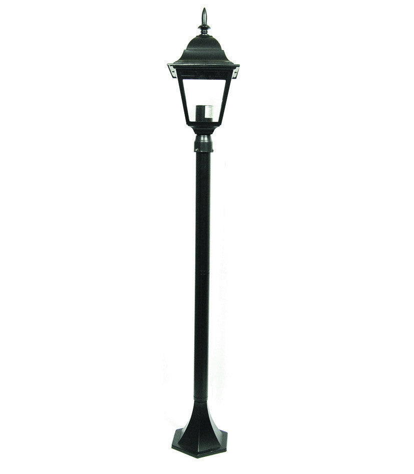 Lampioncino su palo modello new york - 100w ip44 cm.120h. colore nero SYNTESY