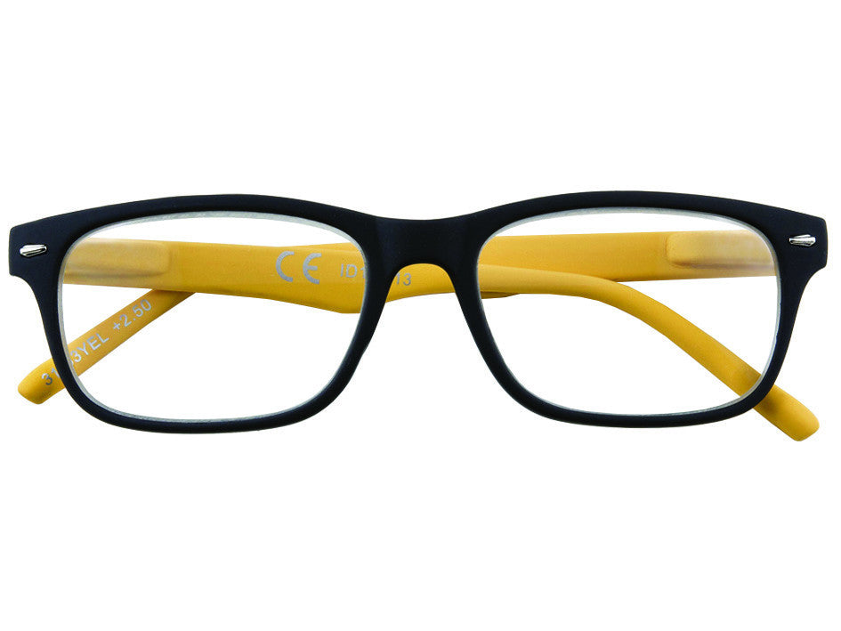 Occhiale lettura montatura policarbonato nero/giallo b3 ZIPPO