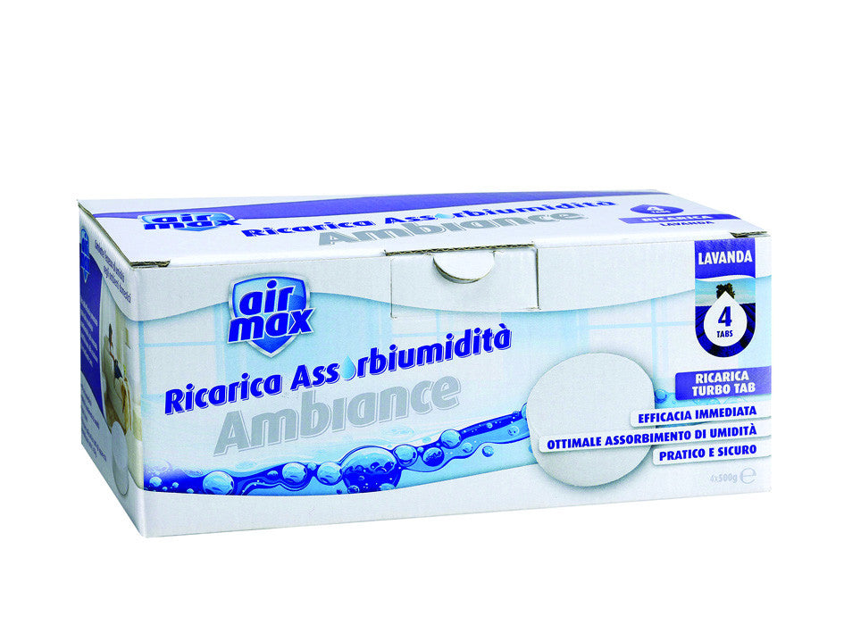 Airmax assorbiumidita' ricariche tab lavanda - 4 ricariche 450 gr. ciascuna
